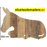 burro tumbado belén madera tamaño real siluetas nacimiento pesebre