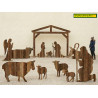 belén madera tamaño real siluetas nacimiento pesebre