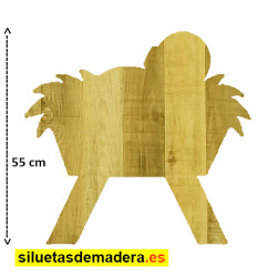 Niño Jesús belén madera tamaño real siluetas nacimiento pesebre