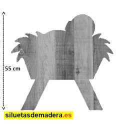 Niño Jesús belén madera tamaño real siluetas nacimiento pesebre