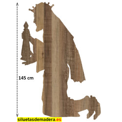 rey mago belén madera tamaño real siluetas nacimiento pesebre