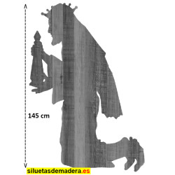 rey mago belén madera tamaño real siluetas nacimiento pesebre