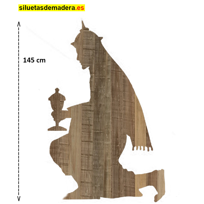 rey mago belén madera tamaño real siluetas nacimiento pesebre