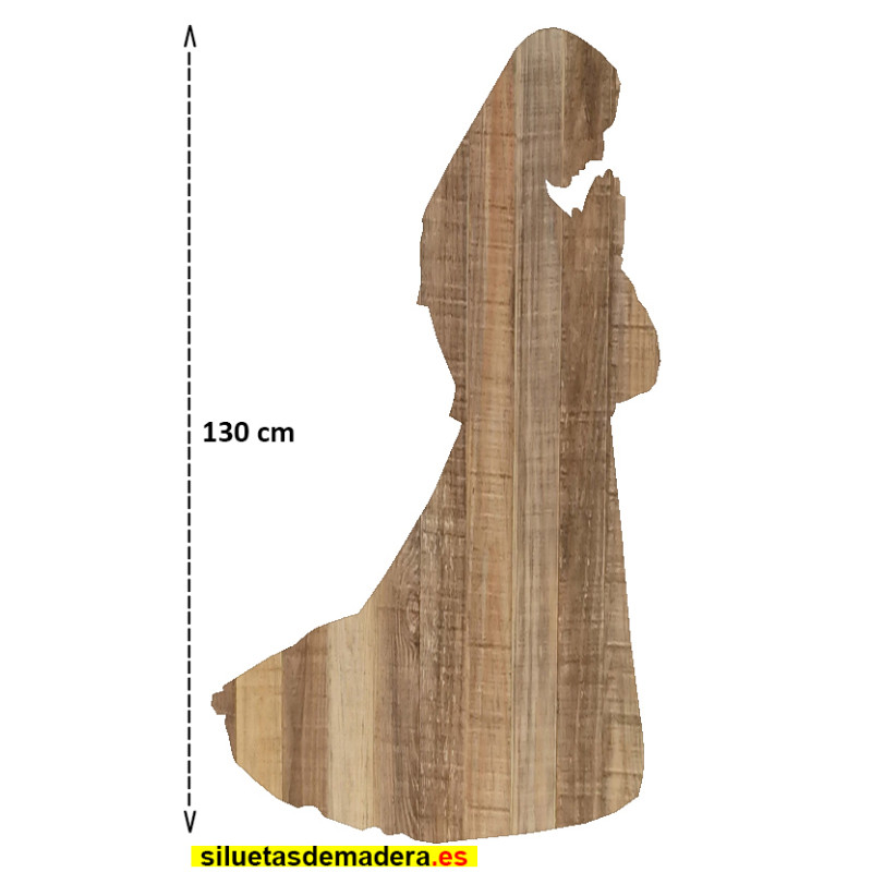 virgen maria belén madera tamaño real siluetas nacimiento pesebre
