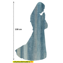 virgen maria belén madera tamaño real siluetas nacimiento pesebre