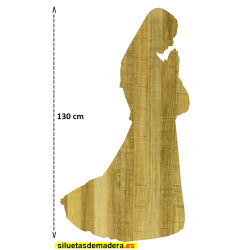 virgen maria belén madera tamaño real siluetas nacimiento pesebre