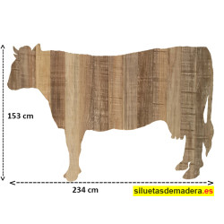 vaca belén madera tamaño real siluetas nacimiento pesebre