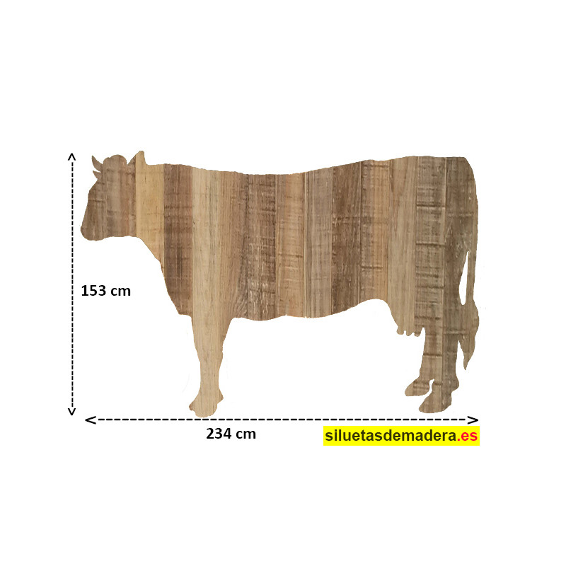 vaca belén madera tamaño real siluetas nacimiento pesebre