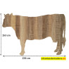vaca belén madera tamaño real siluetas nacimiento pesebre