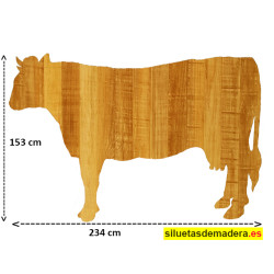vaca belén madera tamaño real siluetas nacimiento pesebre