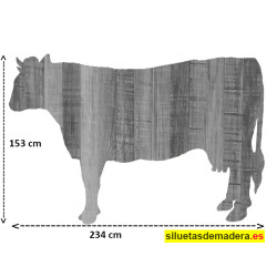 vaca belén madera tamaño real siluetas nacimiento pesebre